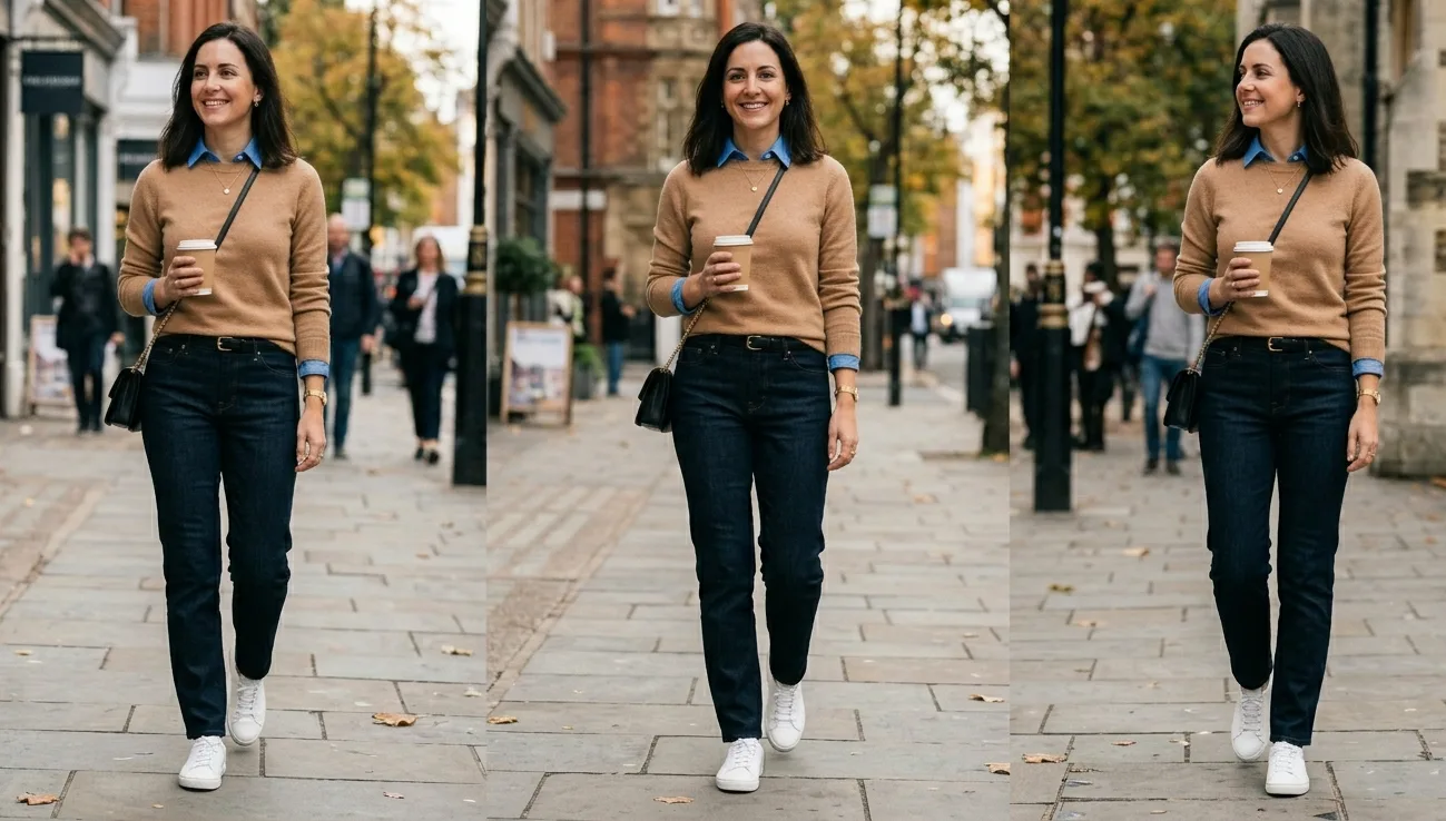 Cashmere Over a Shirt Collar